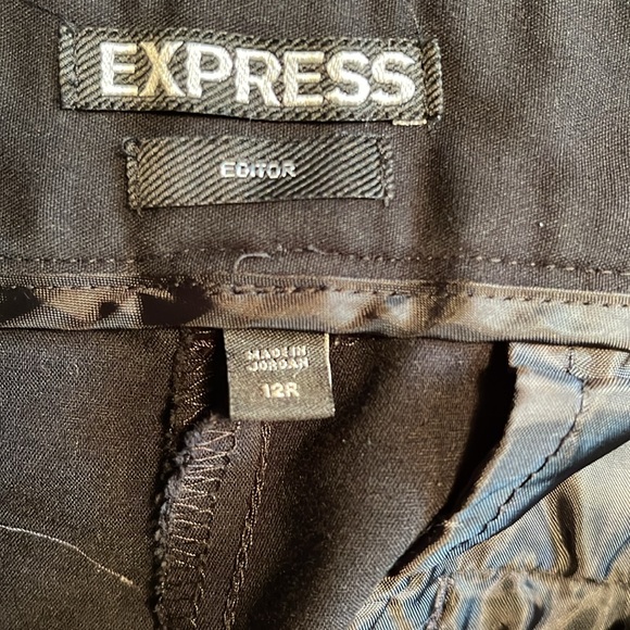 Express Black dress pants, editor ankle cut size 12 R - Picture 9 of 12
